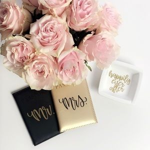 Set of Mr and Mrs passport covers